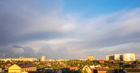 The movement of clouds at sunset Stock Footage 102216334