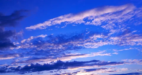 The movement of clouds at sunset Stock Footage 198550078