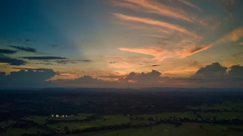 The movement of the clouds sunsets a rural. Stock Footage 118748524