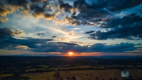 The movement of the clouds sunsets a rural. Stock Footage 120626189