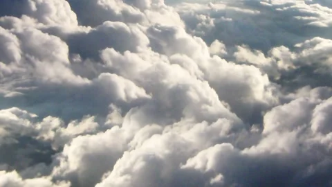 The movement of the clouds is visible from above Stock Footage 246172134