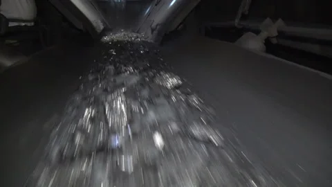 The movement of coal in the mine. Extraction of solid fuel. Heavy industry Stock-Footage 94213790