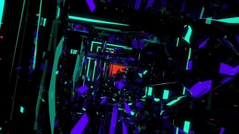 Movement of Colored Fragments Stock Footage 74478417