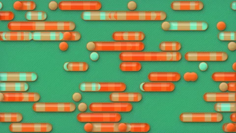 Movement of colored geometric shapes 3d rendering loop animation 4K UHD Stock Footage 169860804