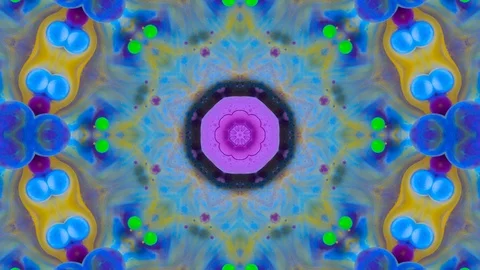 Movement of colored geometric shapes, decorative kaleidoscope. Stock Footage 121886331