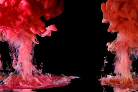 Movement of colored liquids Stock Photos