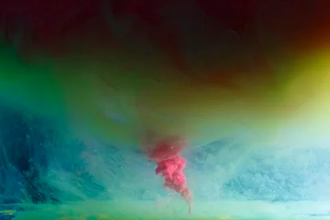 Movement of colored paints Stock Photos