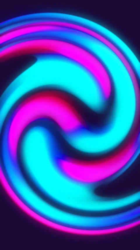 Movement of colored spots in a spiral, with twisting. Stock Footage 266800389