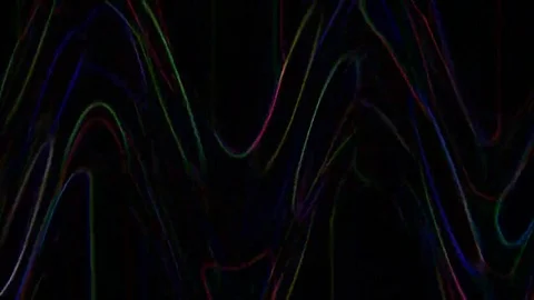 Movement colorful waves on black background Stock-Footage 69305192