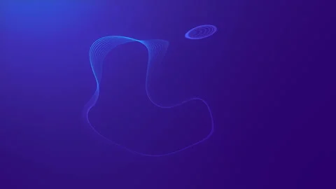 Movement of the contours of glowing distorted lines 3d rendering loop animation Stock Footage 171451293