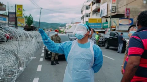 Movement Control Order - Covid Response Team Stock-Footage 143409728