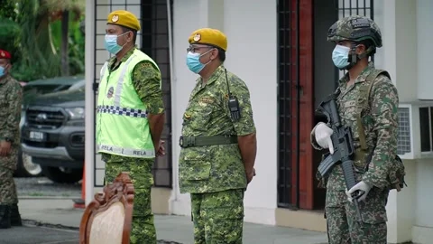 Movement Control Order - Malaysia 10 Video stock 143409442