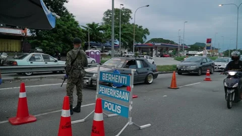 Movement Control Order - Malaysia 18 Video stock 143409734