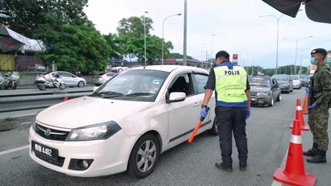 Movement Control Order - Malaysia 26 Video stock 143409884