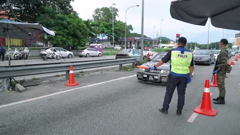 Movement Control Order - Malaysia 27 Video stock 143409953