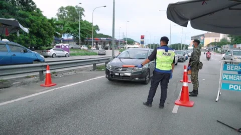 Movement Control Order - Malaysia 28 Video stock 143409978
