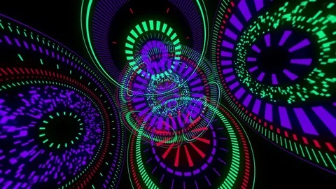 Movement Into Cosmic Techno Space VJ Video stock 75607784