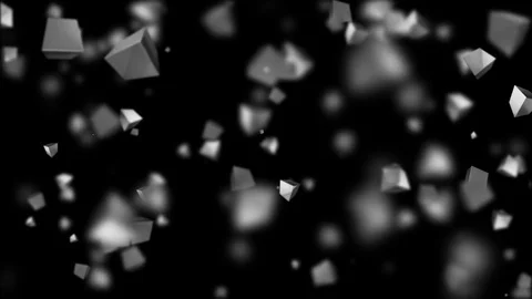 Movement of cubes depth of field. cinematographic industrial background. 3d Stock Footage 82336014