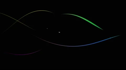 Movement of curved lines of different lengths Stock Footage 162602546