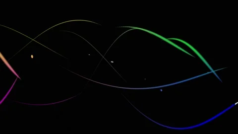Movement of curved lines of different lengths Stock Footage 162602549