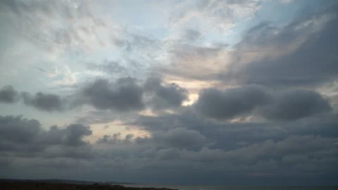 The movement of dark clouds in the air on the eve of rain and strong laughter Stock Footage 246417530