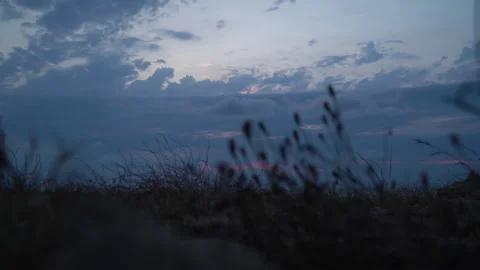 The movement of dark clouds in the air on the eve of rain and strong laughter Video stock 246419051
