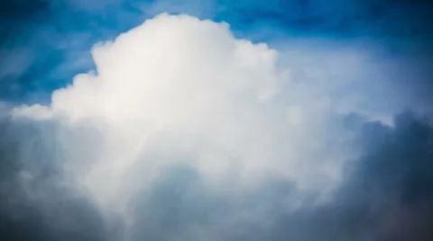 The Movement of the Dark Rain Clouds Stock Footage 48634535