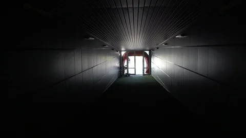 Movement on a dark tunnel to the light Stock Footage 91292950