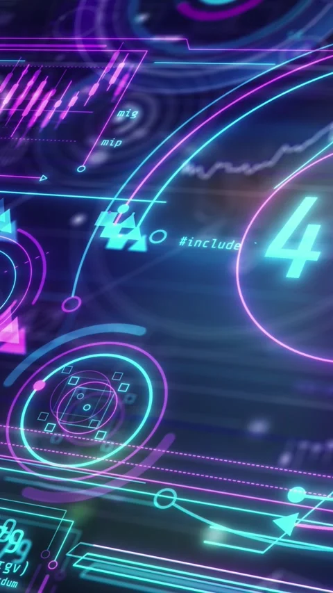 Movement of a data array in virtual space. 스톡 동영상 277668039