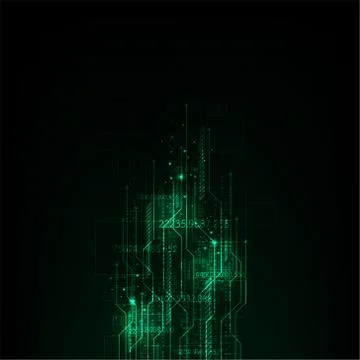 The movement of digital systems around the world. Stockillustratie