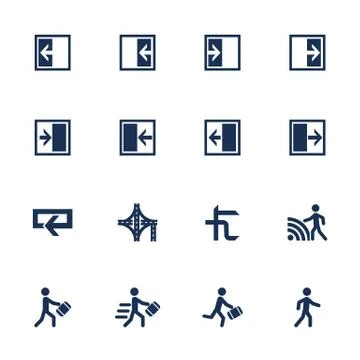 Movement direction icons Stock Illustration