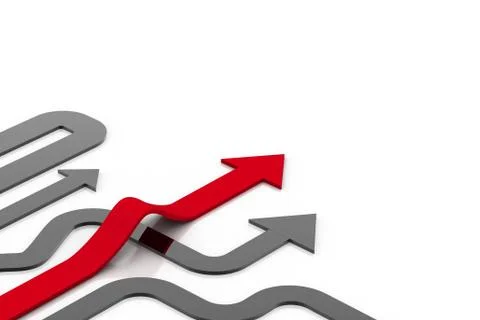 Movement direction to success. Stock Illustration