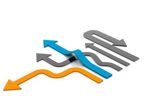 Movement direction to success. Stock Illustration