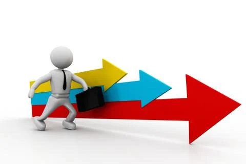 Movement direction to success Illustrazione stock