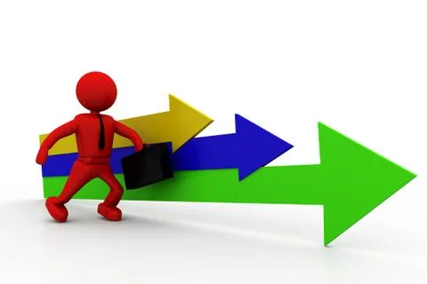 Movement direction to success Stock Illustration