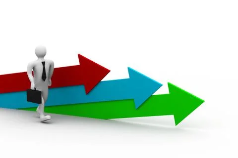 Movement direction to success Stock Illustration