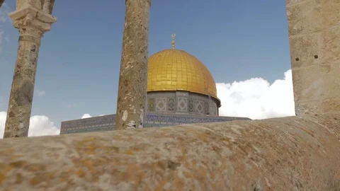 Movement of the Dome of the Rock Stock Footage 82676274