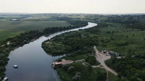 The movement of the drone along the river bed. Stock Footage 159718926