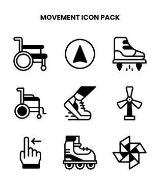 Movement DuoTone Design Icons Pack 스톡 일러스트