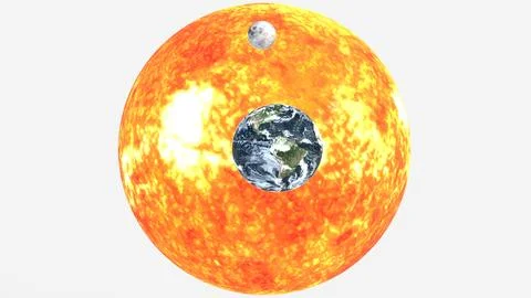 Movement of the Earth and Moon Ilustração Stock