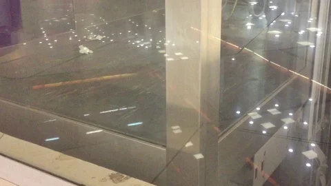 The movement of the elevator down. Stock Footage 98854436