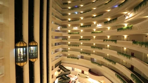 The movement of elevators in the building Stock Footage 56312007