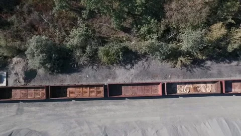 The movement of an empty freight train. Stock Footage 202062685
