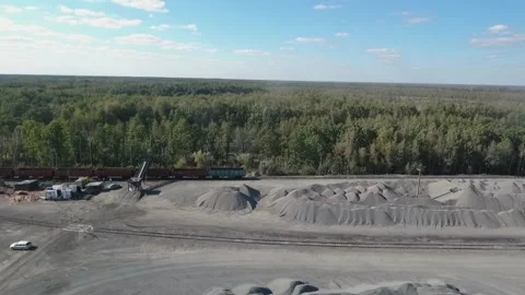 The movement of an empty freight train. Stock Footage 202062686