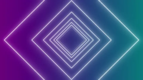 Movement in an endless rhombic tunnel Stock Footage 283089432