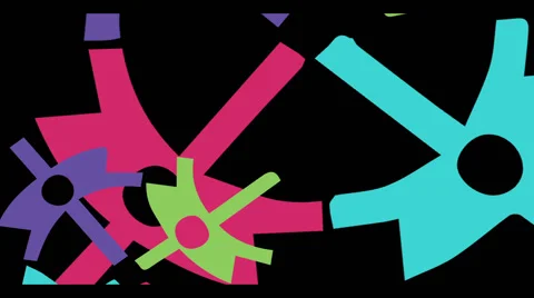 Movement figures like gears in a clock Stock Footage 56205192