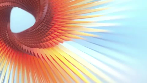 Movement of figures in the shape of Moebius rings. 3d rendering loop animation Stock Footage 285390170