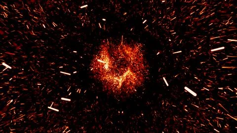 Movement of fire flames, Red flare energy and flame effect background. Fire.. Stock Illustration