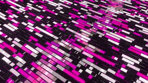 Movement of flat colorful rectangular shapes on a black background, seamless Stock Footage 160226104