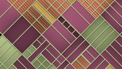 Movement flat rectangular figures, similar to Game of Fifteen. 3d loop animation Stock Footage 130001490